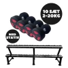 Håndvægt Sæt 2-20kg (10 Sæt) Med Stativ Fra Norgym -Muskelmester 10saet 2 20KG m stativ lille min