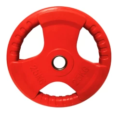 ASG Vægtskive Rød Med Håndtag - 25 Kg - FitnessNyheder