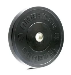 American Barbell 15 Kg Sort Bumper Vægtskive - FitnessNyheder