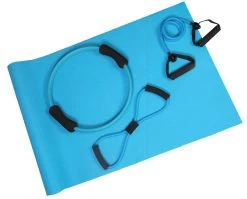 Aserve Yoga Tube Træningselastik Sæt (Lilla) - FitnessNyheder