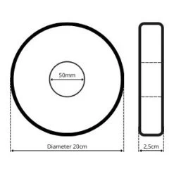 Norgym Club Vægtskive 2.5kg | 50mm 7 Norgym Club Vægtskive 2.5kg | 50mm -Muskelmester Club vaegtskive 2 5kg