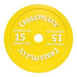 Crossmaxx Kalibreret Vægtskive 15 Kg I Støbejern Til Styrkeløft - Gul - FitnessNyheder