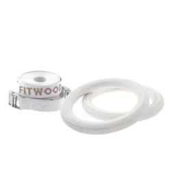FitWood ULPU MINI Gymnastikringe 25mm - Glazing Overflade / Hvid Strop - FitnessNyheder