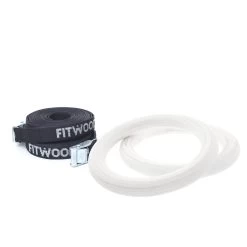 FitWood ULPU MINI Gymnastikringe 28mm - Hvid Overflade / Sort Strop - FitnessNyheder