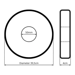 Norgym Club Vægtskive 10kg | 50mm -Muskelmester Norgym club vaegtskive 20kg maal 2