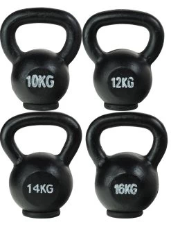 Odin Kettlebell Støbejern PAKKETILBUD (10, 12, 14, 16kg) - FitnessNyheder