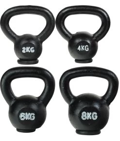 Odin Kettlebell Støbejern PAKKETILBUD (2, 4, 6, 8kg) - FitnessNyheder
