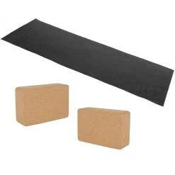 Odin Pakketilbud Yogamåtte + 2 Stk Kork Yogablokke - FitnessNyheder